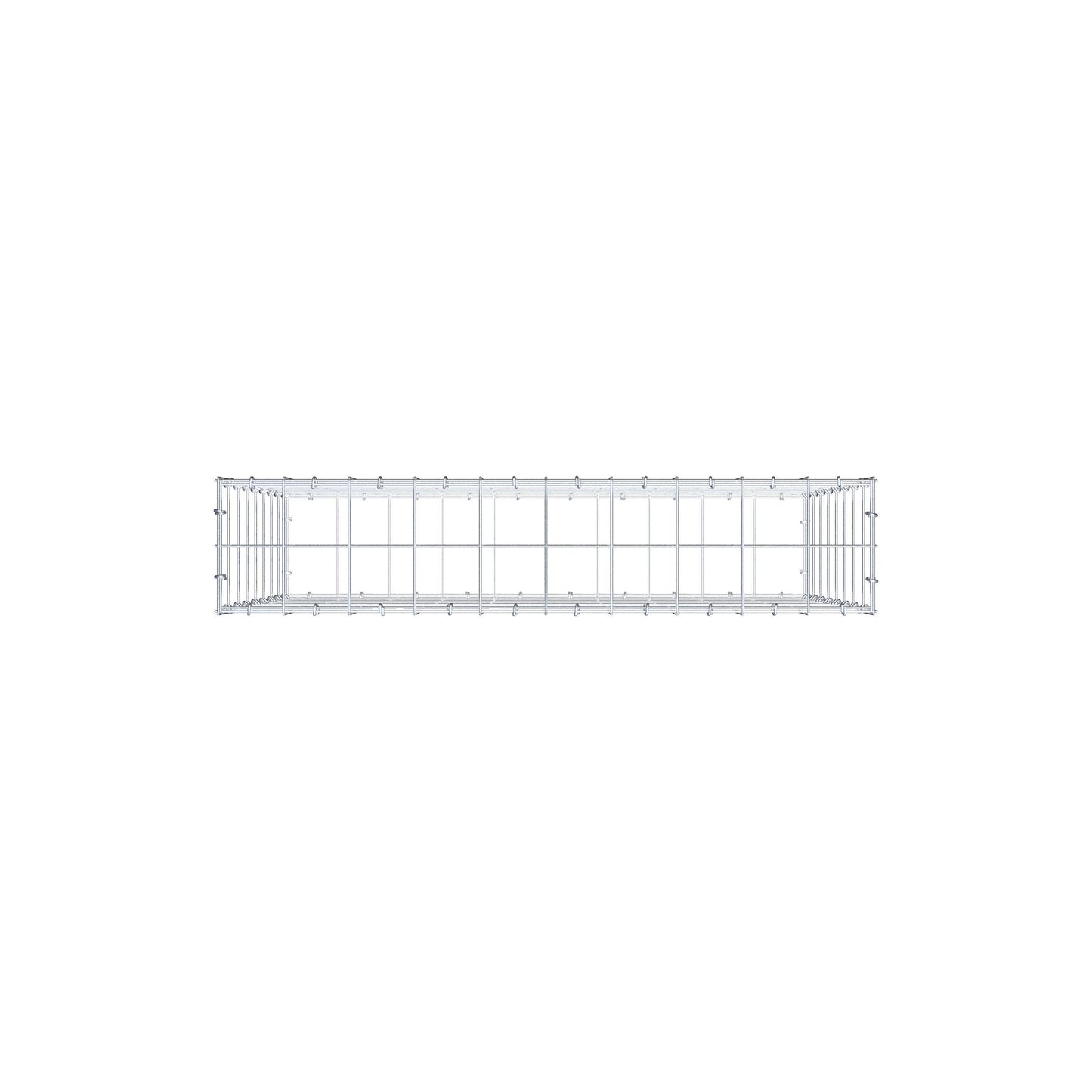 Gabião 100 cm x 80 cm x 20 cm (C x A x P), malhagem 10 cm x 10 cm, anel C
