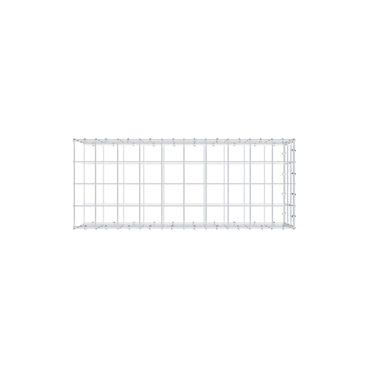 Fourche rapportée type 2 100 cm x 30 cm x 40 cm (L x H x P), mailles 10 cm x 10 cm, anneau C