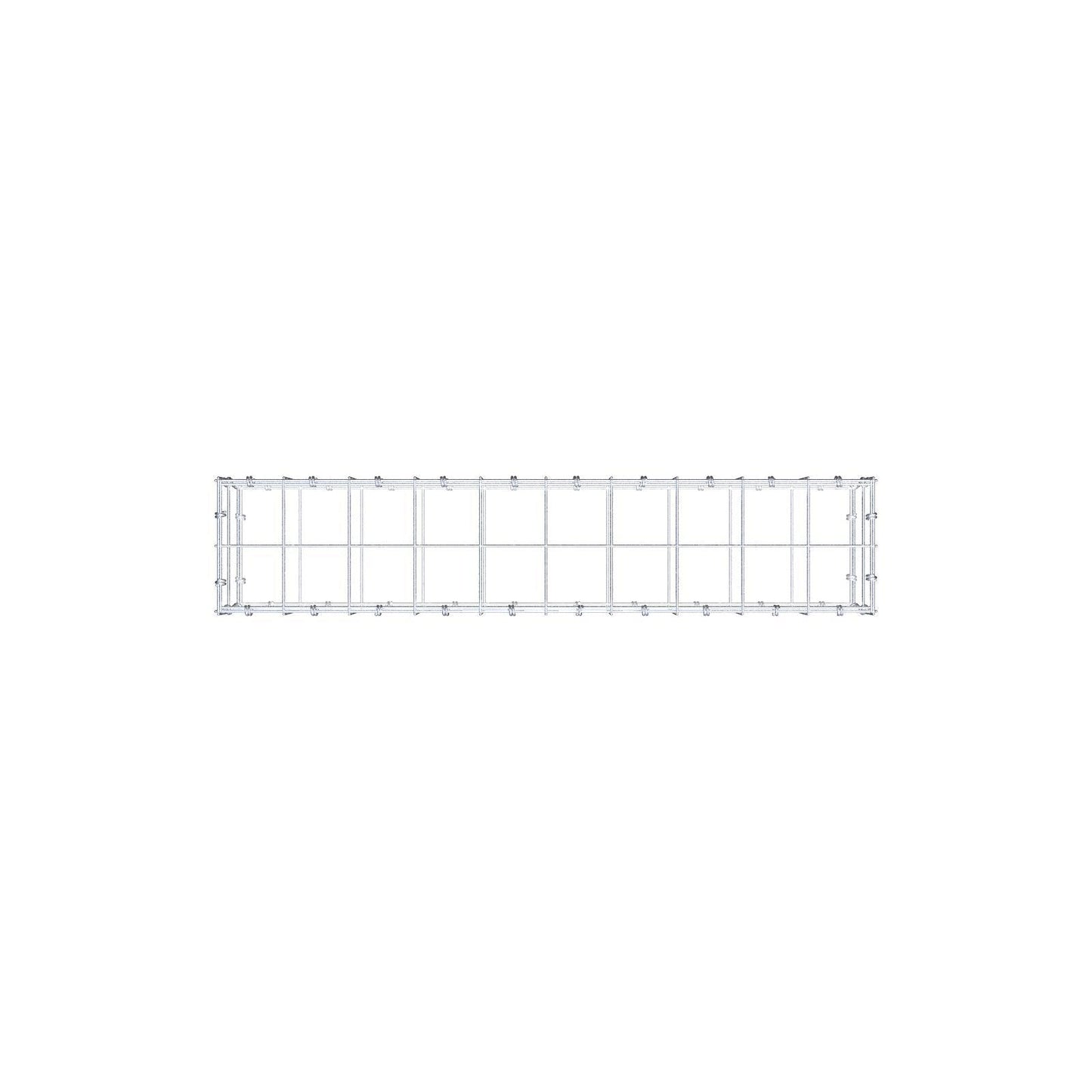 Gabion 100 cm x 20 cm x 20 cm (L x H x P), mailles 10 x 10 cm, anneau en spirale