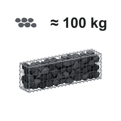 Gabione 100 cm x 30 cm x 20 cm (L x H x T), Maschenweite 5 cm x 10 cm, Spirale