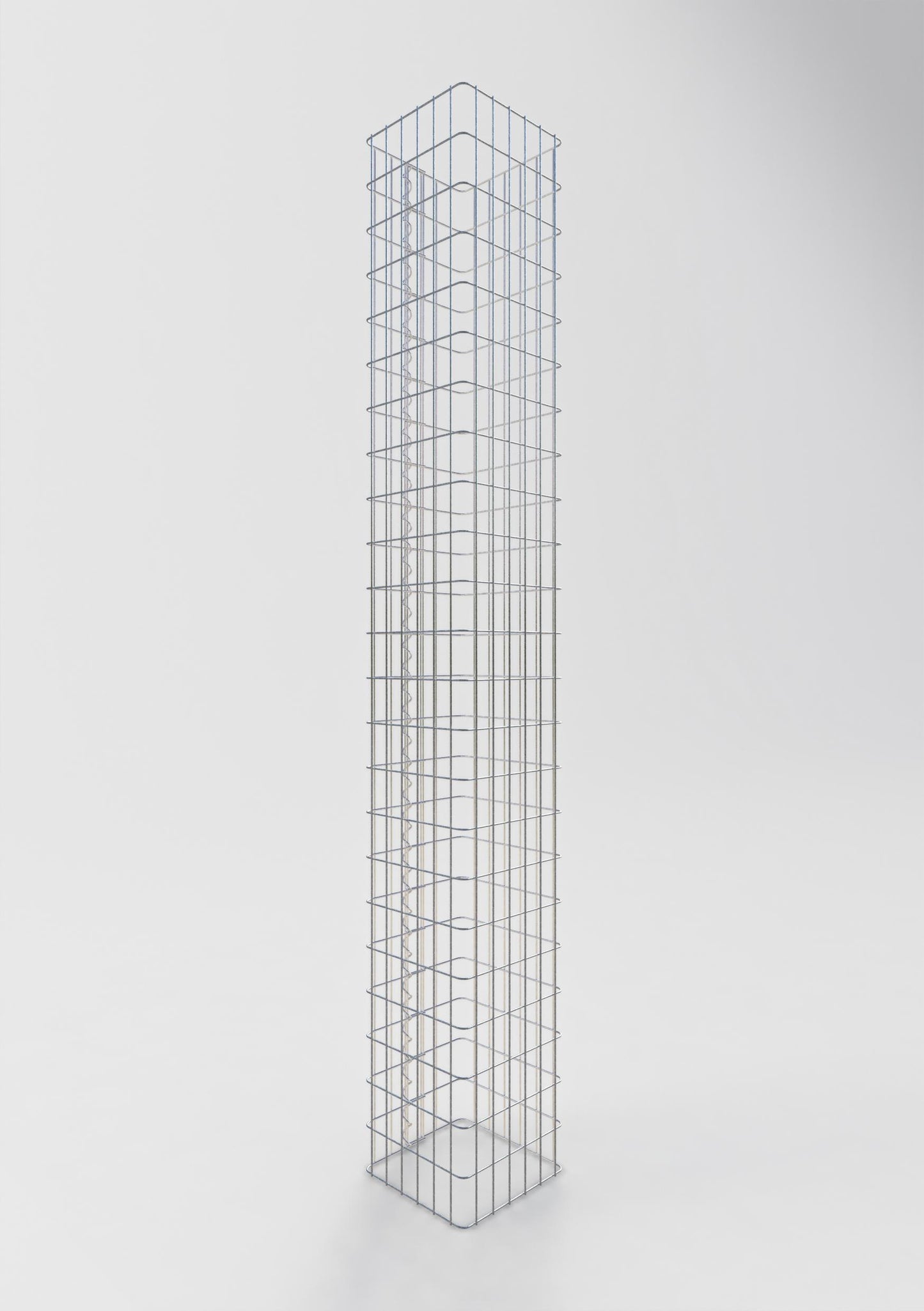 Gabionensäule eckig 32 cm x 32 cm, 230 cm Höhe, MW 5 cm x 10 cm