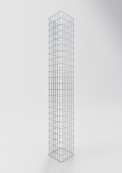 Gabionensäule eckig 32 cm x 32 cm, 230 cm Höhe, MW 5 cm x 10 cm