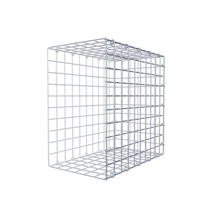 Gabbione fissabile tipo 2 50 cm x 50 cm x 30 cm (L x H x P), maglia 5 cm x 5 cm, anello a C