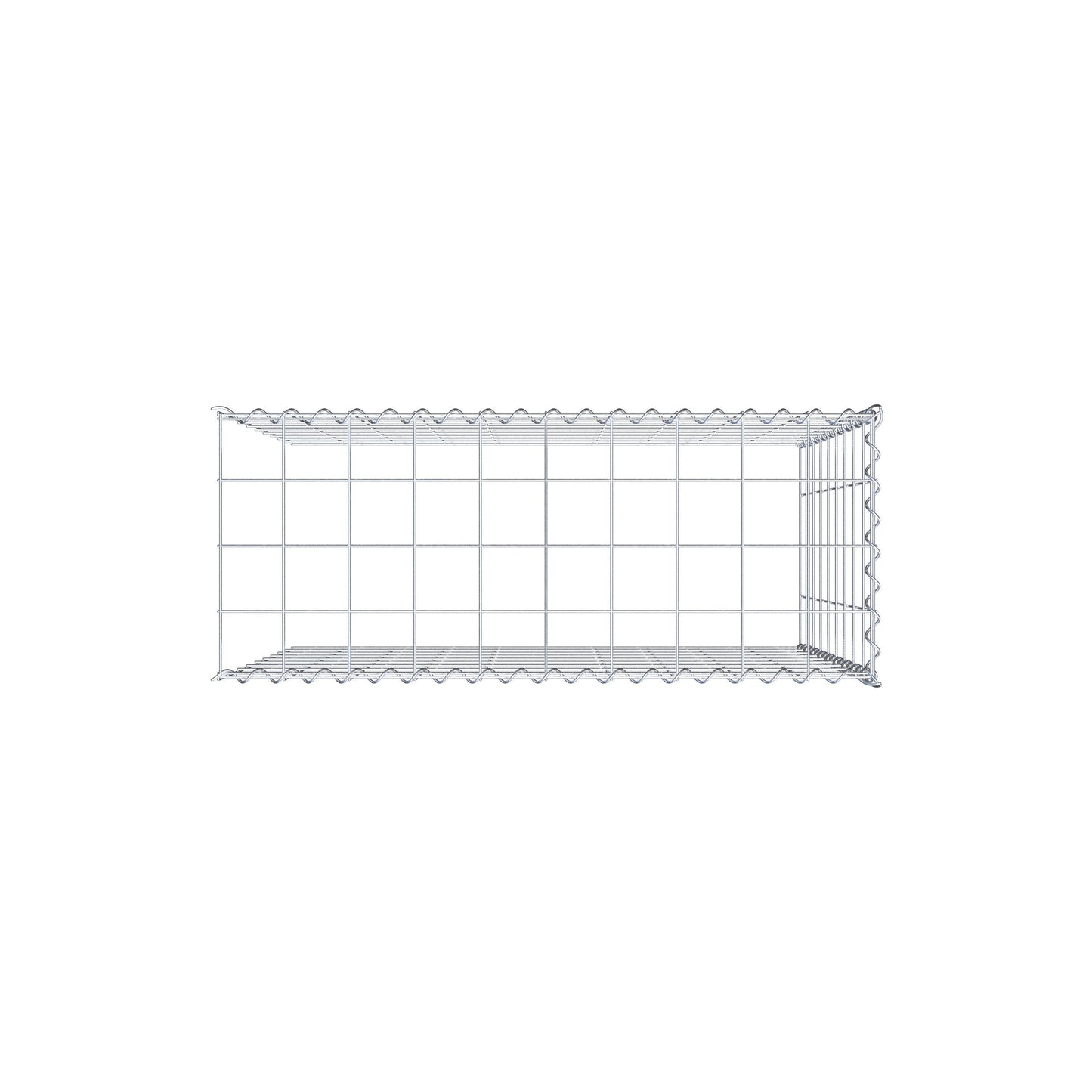 Gabion rapporté type 4 100 cm x 90 cm x 40 cm (L x H x P), mailles 10 cm x 10 cm, spirale