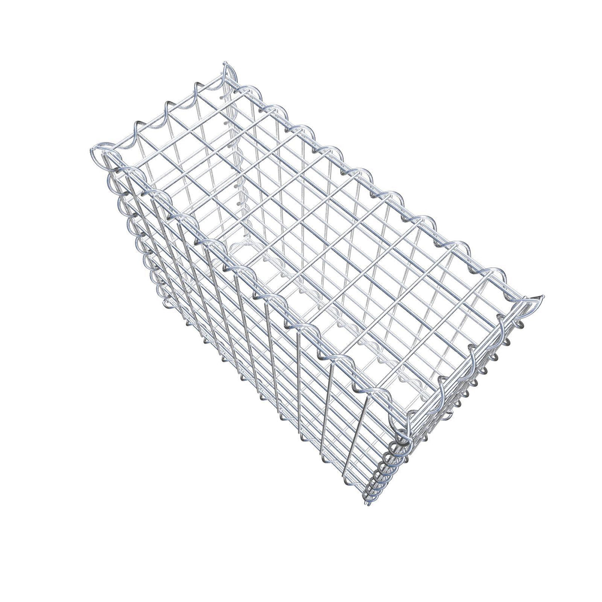 Gabbione 50 cm x 40 cm x 20 cm (L x H x P), maglia 5 cm x 5 cm, spirale