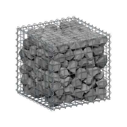 Gabião 50 cm x 50 cm x 50 cm (C x A x P), malhagem 5 cm x 5 cm, espiral