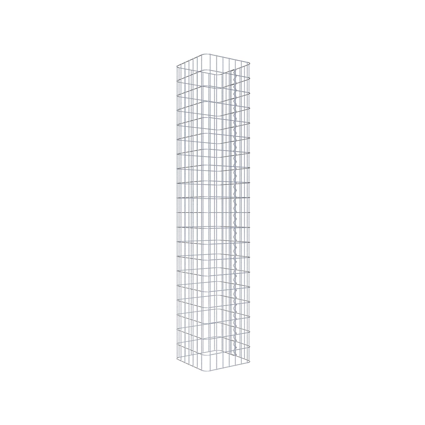 Colonne de gabion carrée 37 cm x 37 cm, 200 cm de hauteur, MW 5 cm x 10 cm