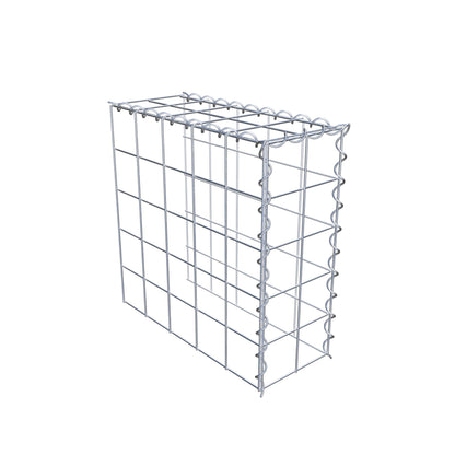 Opvokset gabion type 4 50 cm x 50 cm x 20 cm (L x H x D), maskestørrelse 10 cm x 10 cm, spiral