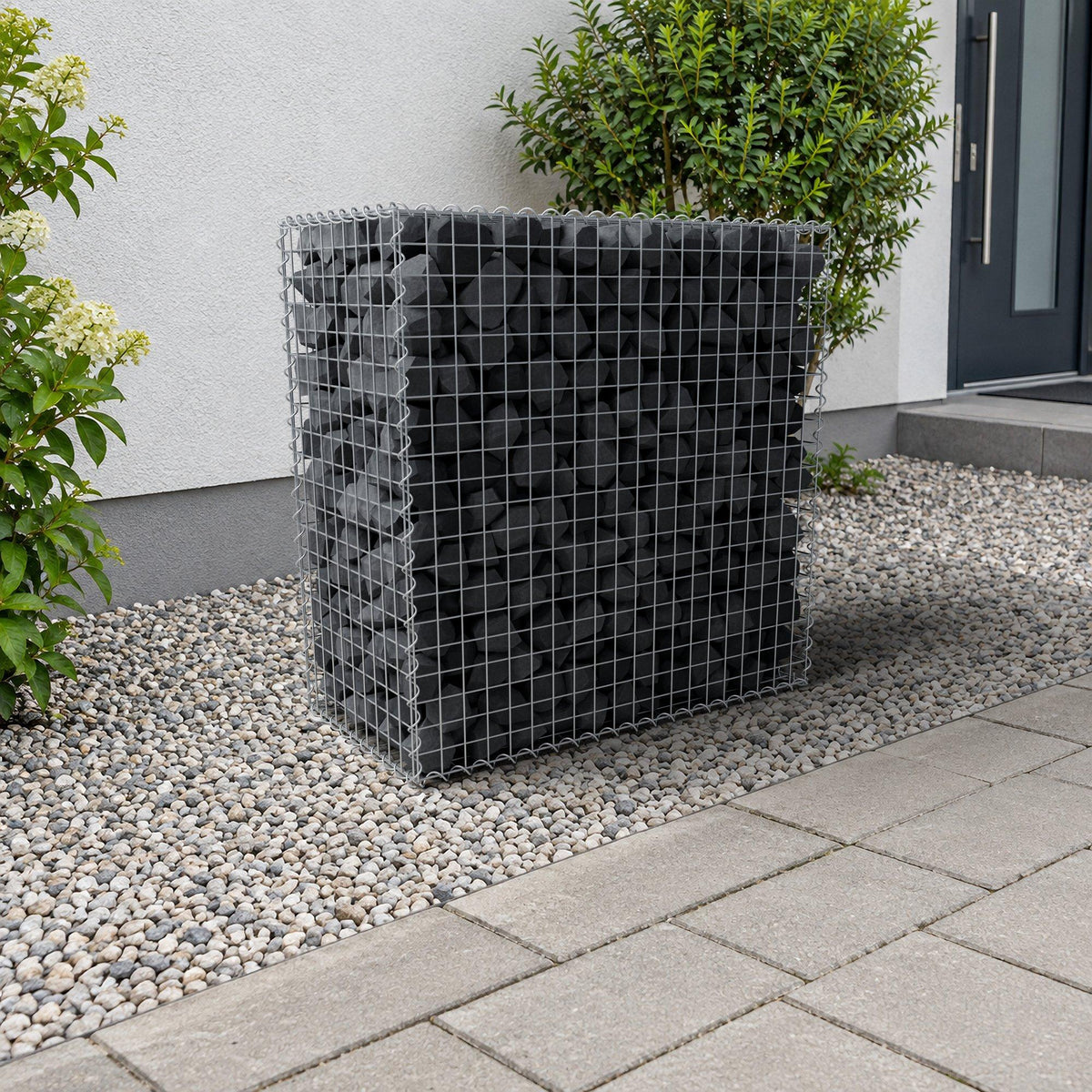 Gabion 100 cm x 100 cm x 50 cm (L x H x D), maskestørrelse 5 cm x 5 cm, spiral