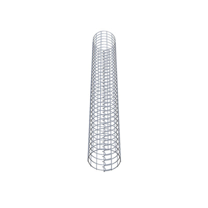 Coluna de gabião redonda 22 cm de diâmetro, 160 cm de altura, malhagem 5 cm x 5 cm