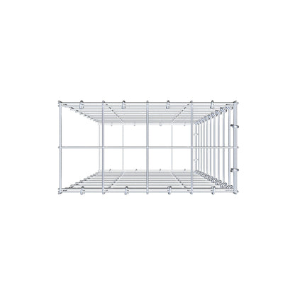 Fourche rapportée type 2 100 cm x 40 cm x 20 cm (L x H x P), mailles 10 cm x 10 cm, anneau C