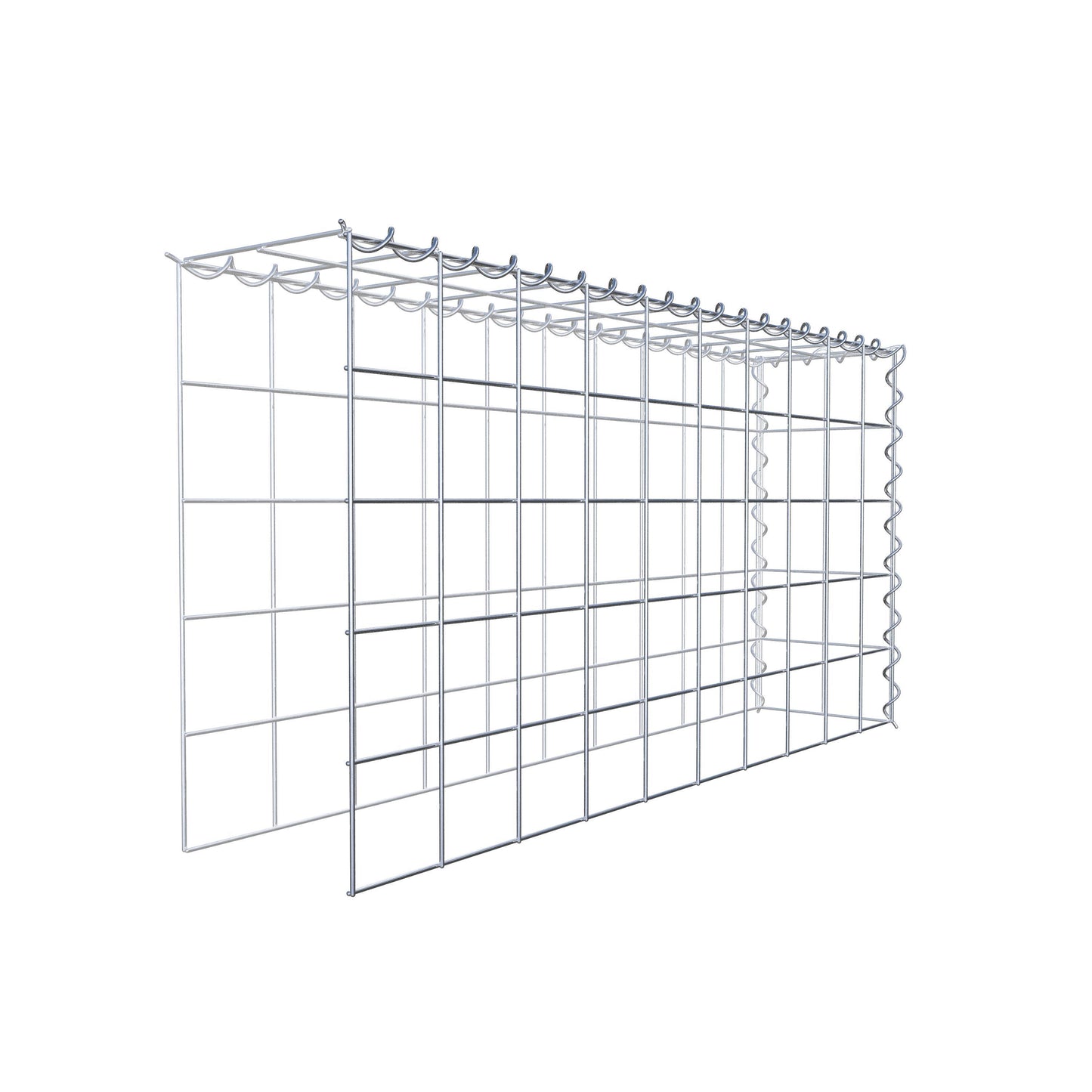 Gabion rapporté type 4 100 cm x 50 cm x 20 cm (L x H x P), mailles 10 cm x 10 cm, spirale