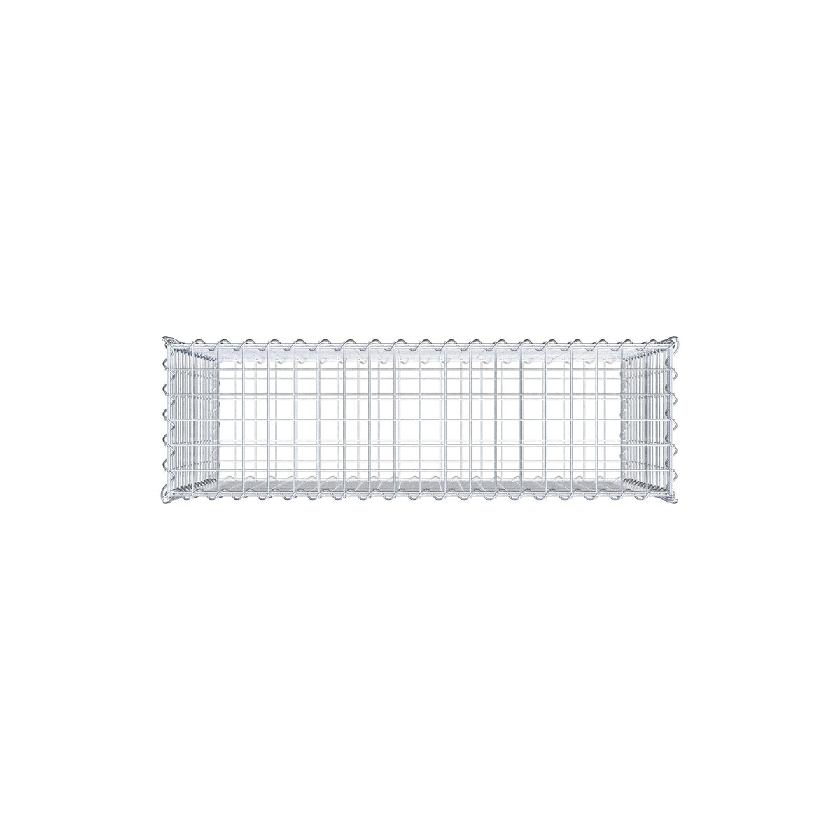 Gabião 100 cm x 70 cm x 30 cm (C x A x P), malhagem 5 cm x 5 cm, espiral