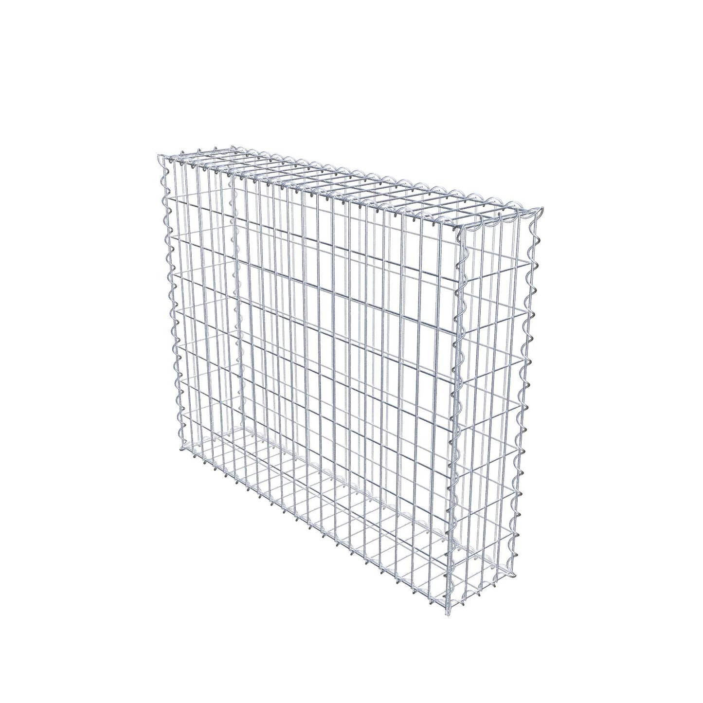 Gabion 100 cm x 80 cm x 20 cm (L x H x D), maskestørrelse 5 cm x 10 cm, spiral