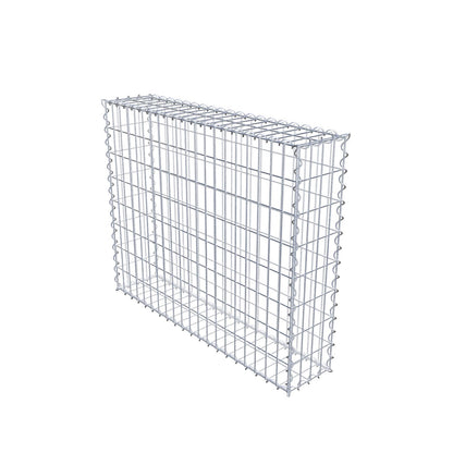 Gabion 100 cm x 80 cm x 20 cm (L x H x D), maskestørrelse 5 cm x 10 cm, spiral