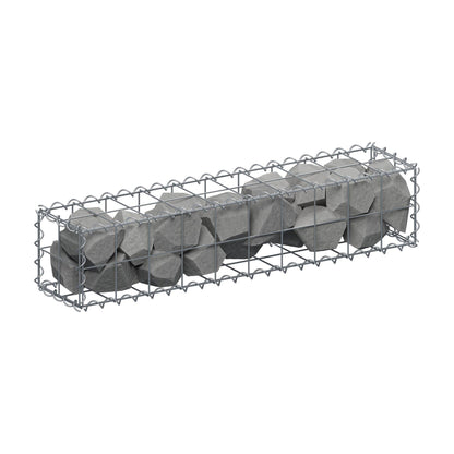 Gabion 100 cm x 20 cm x 20 cm (L x H x P), mailles 10 cm x 10 cm, spirale