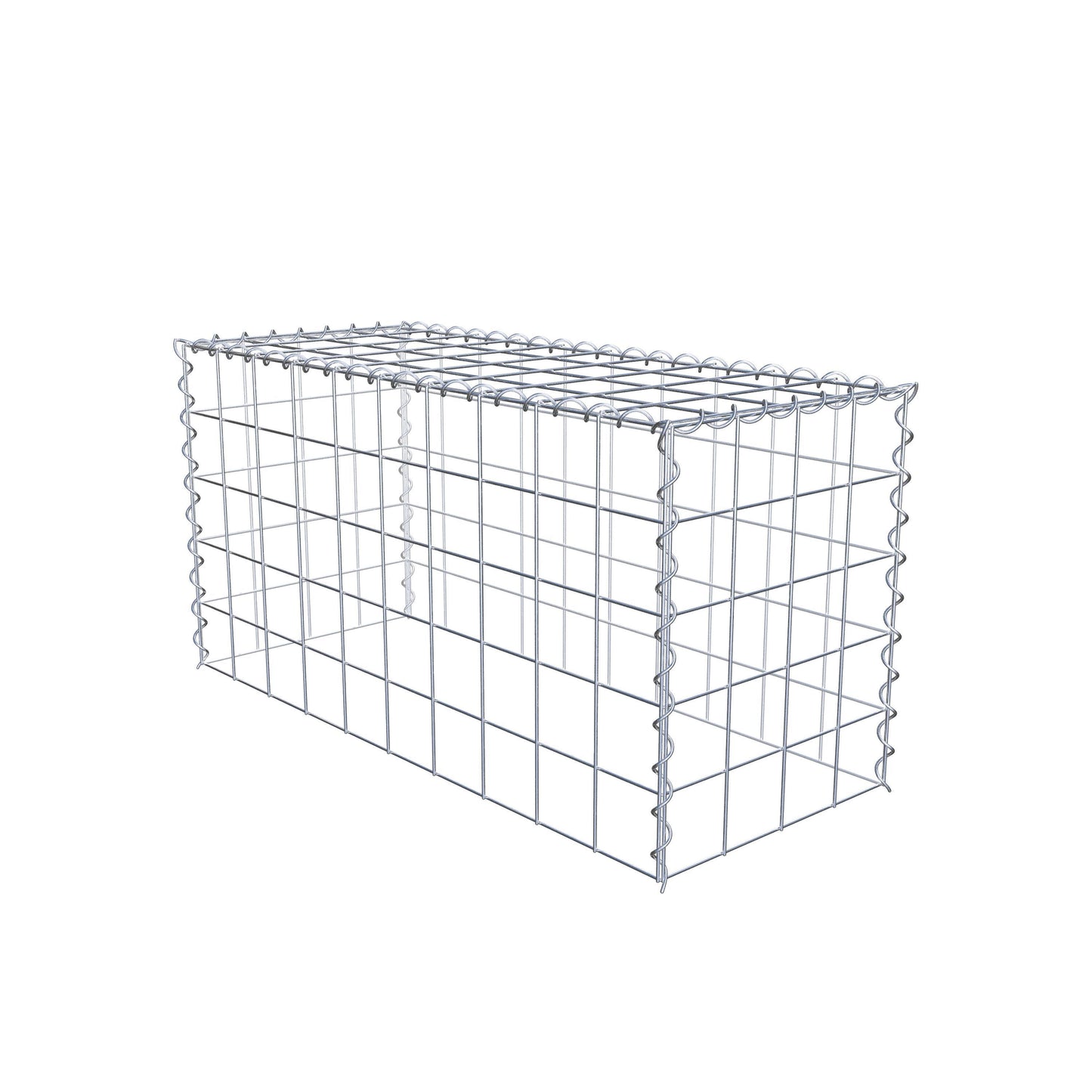 Anbaugabione Typ 3 100 cm x 50 cm x 40 cm (L x H x T), Maschenweite 10 cm x 10 cm, Spirale