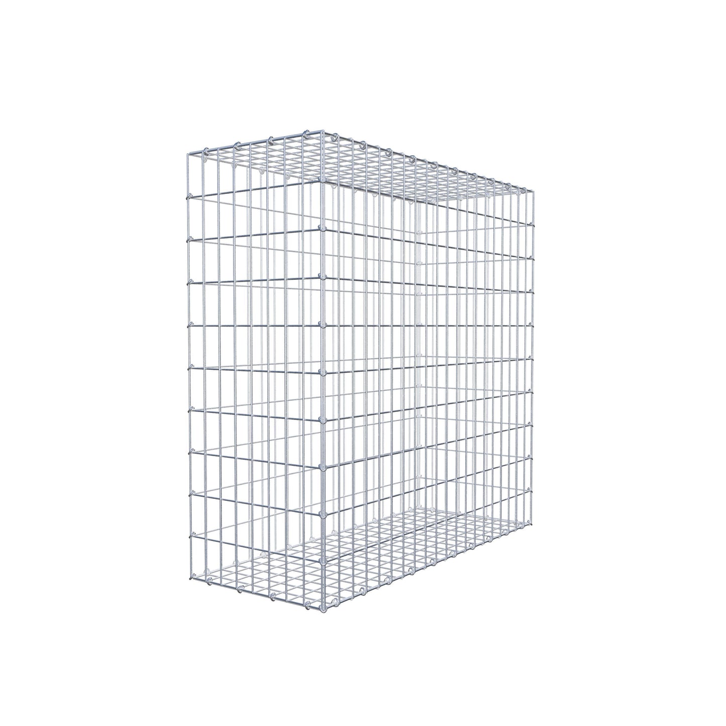 Gabião 100 cm x 100 cm x 40 cm (C x A x P), malhagem 5 cm x 10 cm, anel C