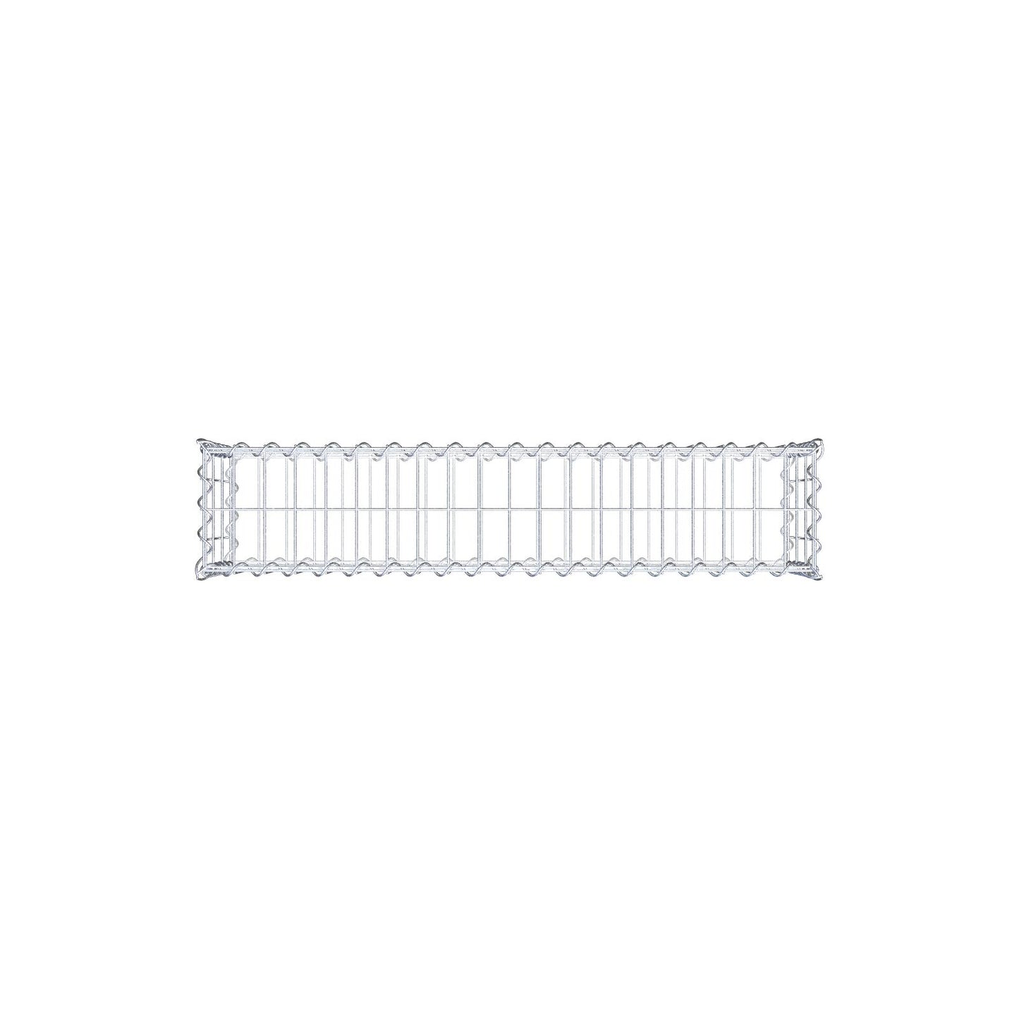 Sats med 2 gabioner 100 cm x 30 cm x 20 cm (L x H x D), maskstorlek 5 x 10 cm, spiral