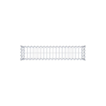 Sats med 2 gabioner 100 cm x 30 cm x 20 cm (L x H x D), maskstorlek 5 x 10 cm, spiral