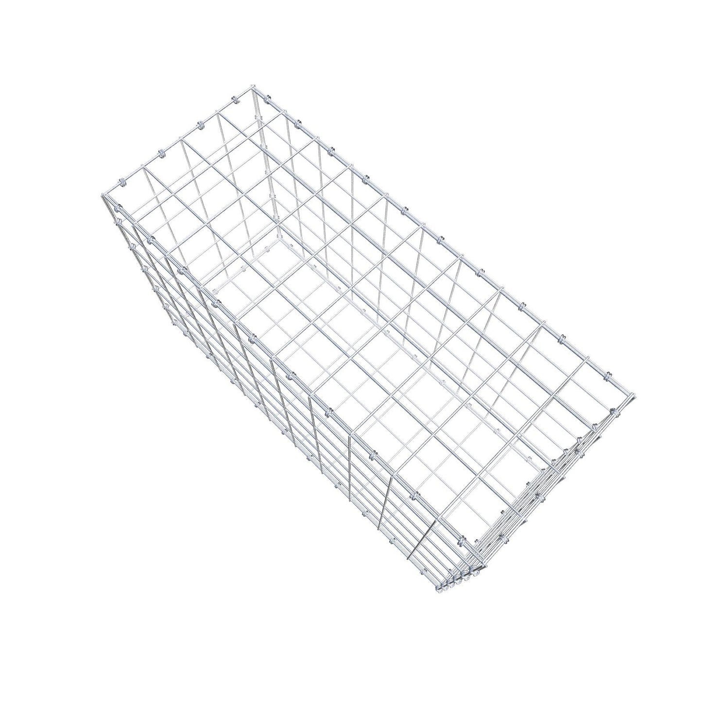 Gabione 100 cm x 60 cm x 40 cm (L x H x T), Maschenweite 10 x 10 cm, Spiralring