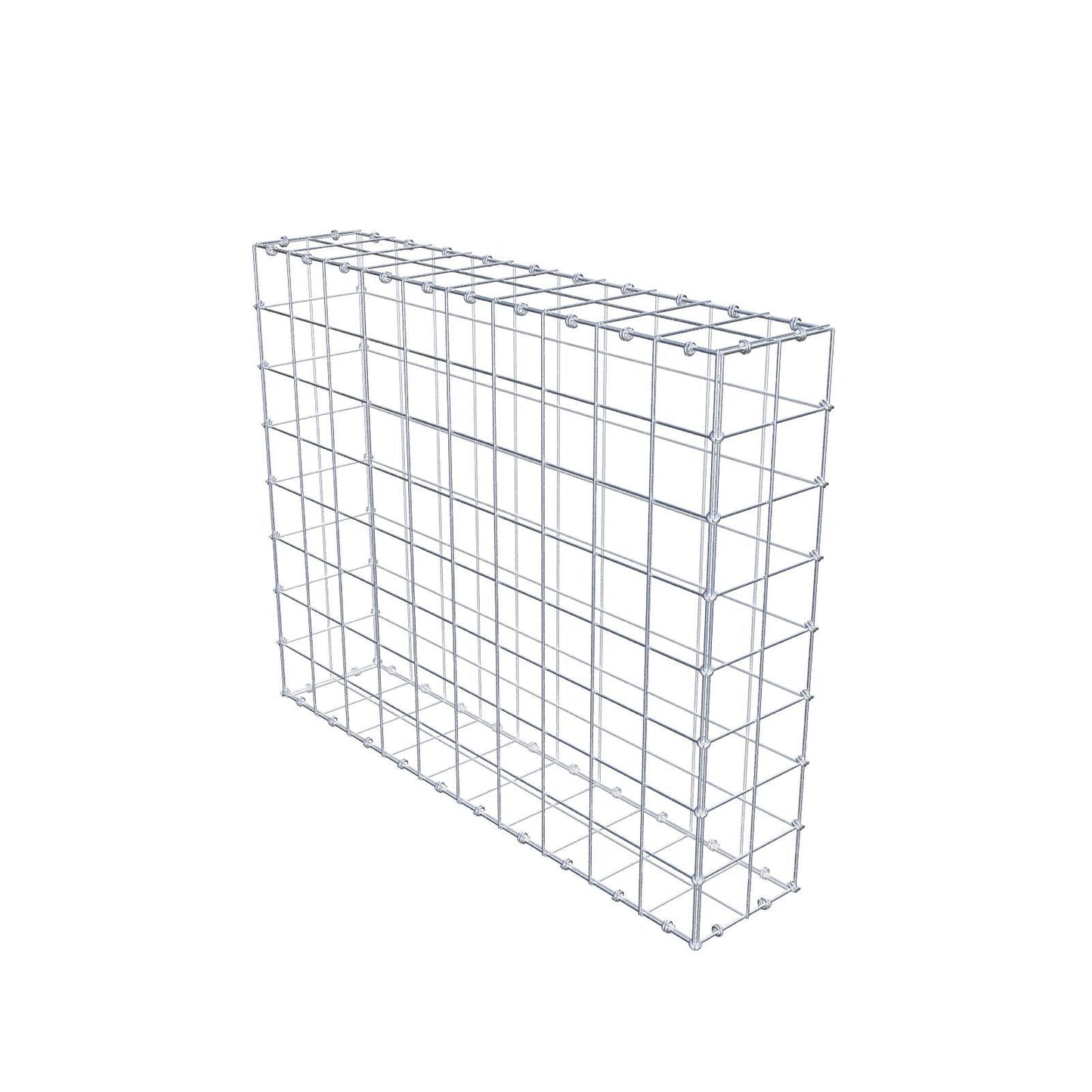Gabion 100 cm x 80 cm x 20 cm (L x H x D), mesh size 10 x 10 cm, spiral ring