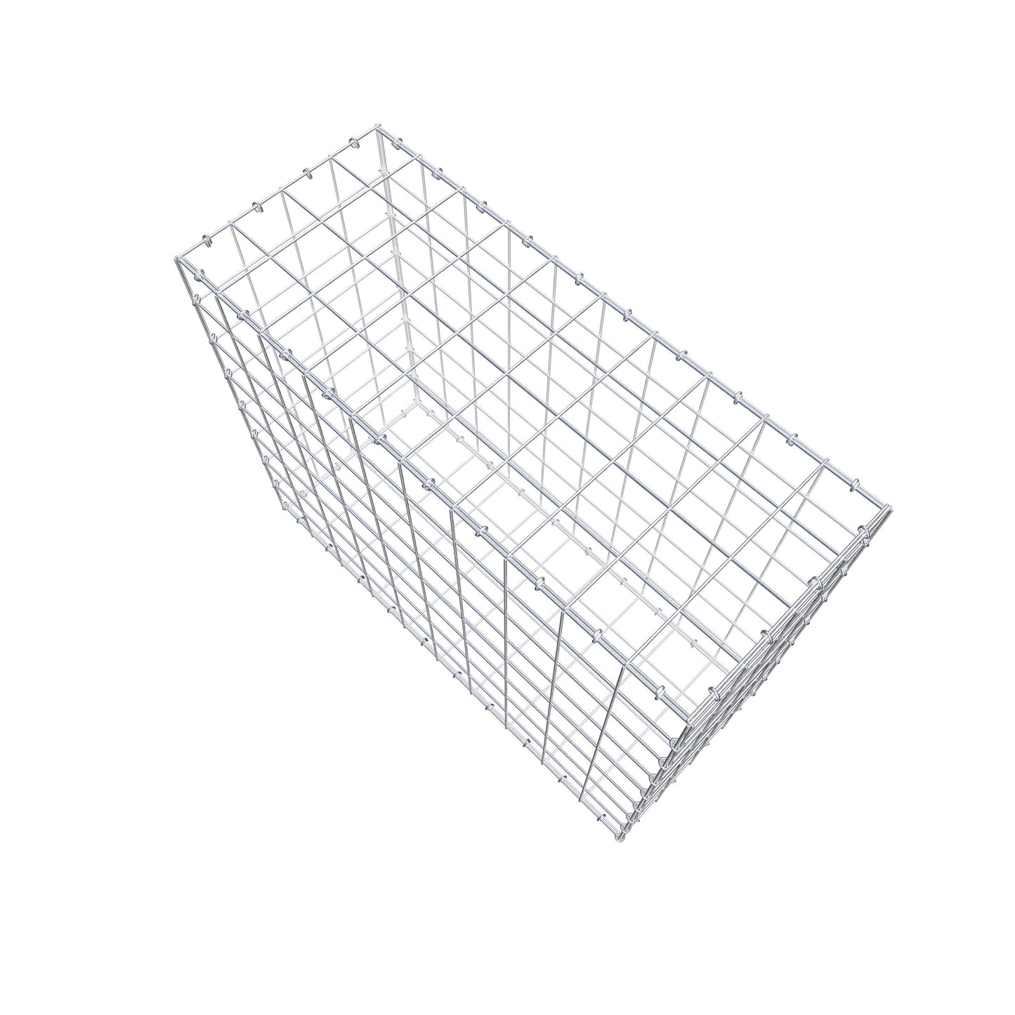 Gabione 100 cm x 80 cm x 40 cm (L x H x T), Maschenweite 10 cm x 10 cm, C-Ring