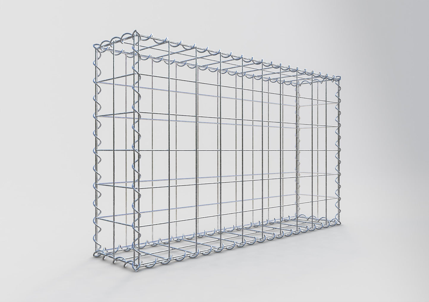 Gabion 100 cm x 60 cm x 20 cm (L x H x P), mailles 10 cm x 10 cm, spirale