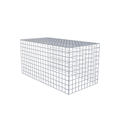 Monteret gabion type 4 100 cm x 50 cm x 50 cm (L x H x D), maskestørrelse 5 cm x 5 cm, C-ring