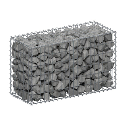 Gabion 100 cm x 60 cm x 40 cm (L x H x D), mesh size 5 cm x 10 cm, spiral