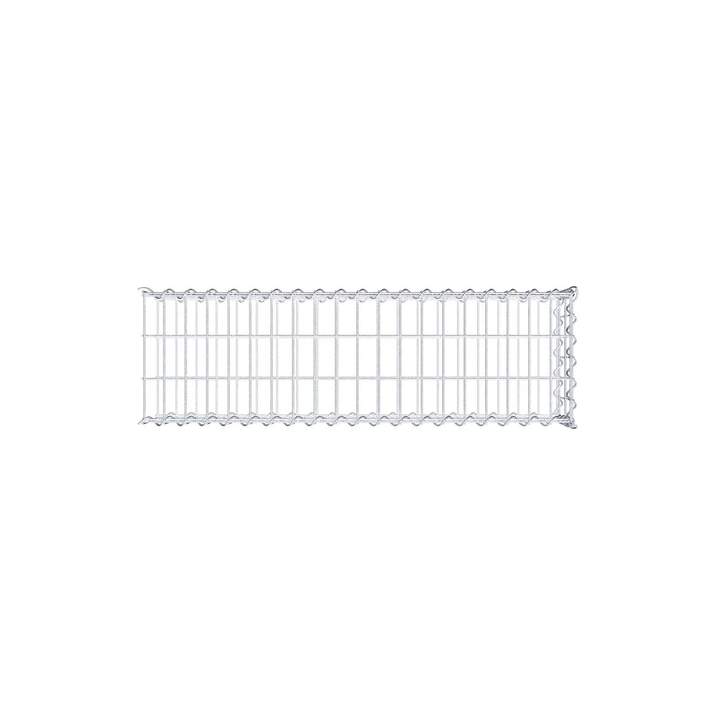 Udvokset gabion type 2 100 cm x 20 cm x 30 cm (L x H x D), maskestørrelse 5 cm x 10 cm, spiral