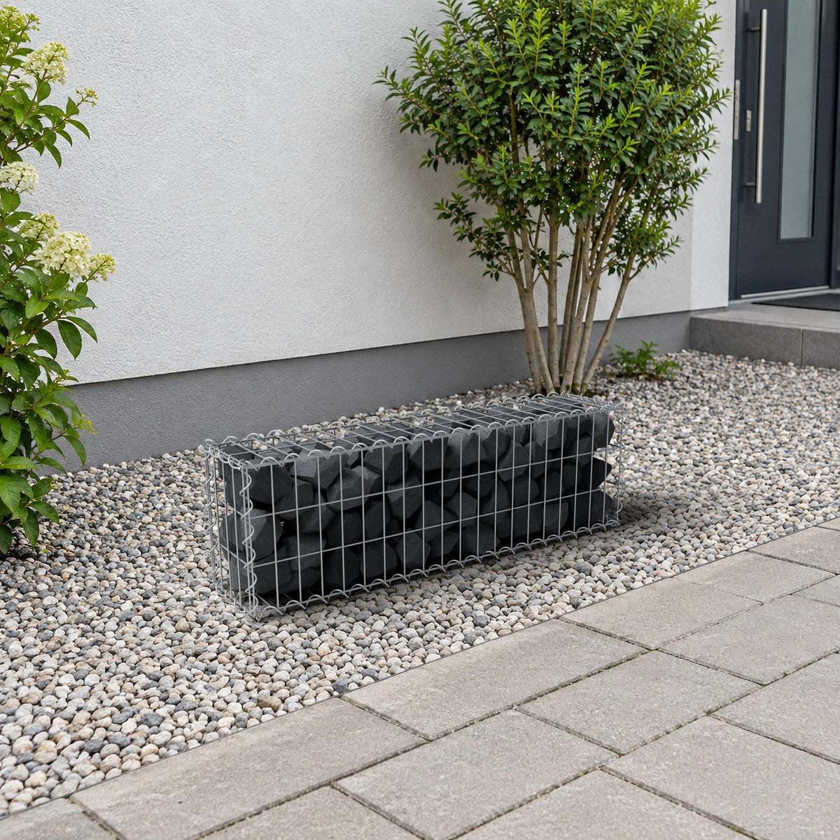 Gabione 100 cm x 30 cm x 20 cm (L x H x T), Maschenweite 5 cm x 10 cm, Spirale
