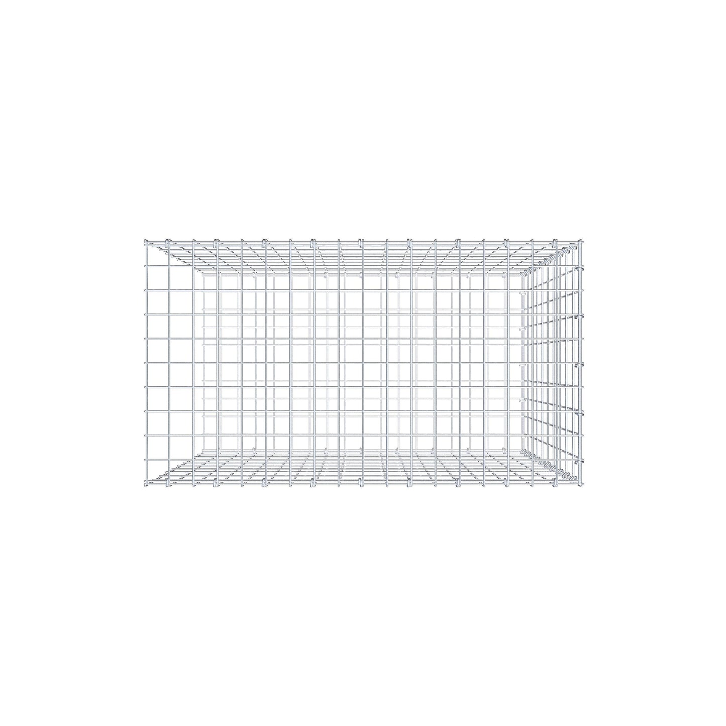 Fourche rapportée type 2 100 cm x 90 cm x 50 cm, mailles 5 cm x 10 cm, anneau en C