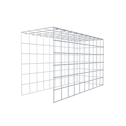 Monteret gabion type 4 100 cm x 60 cm x 40 cm (L x H x D), maskestørrelse 10 cm x 10 cm, C-ring
