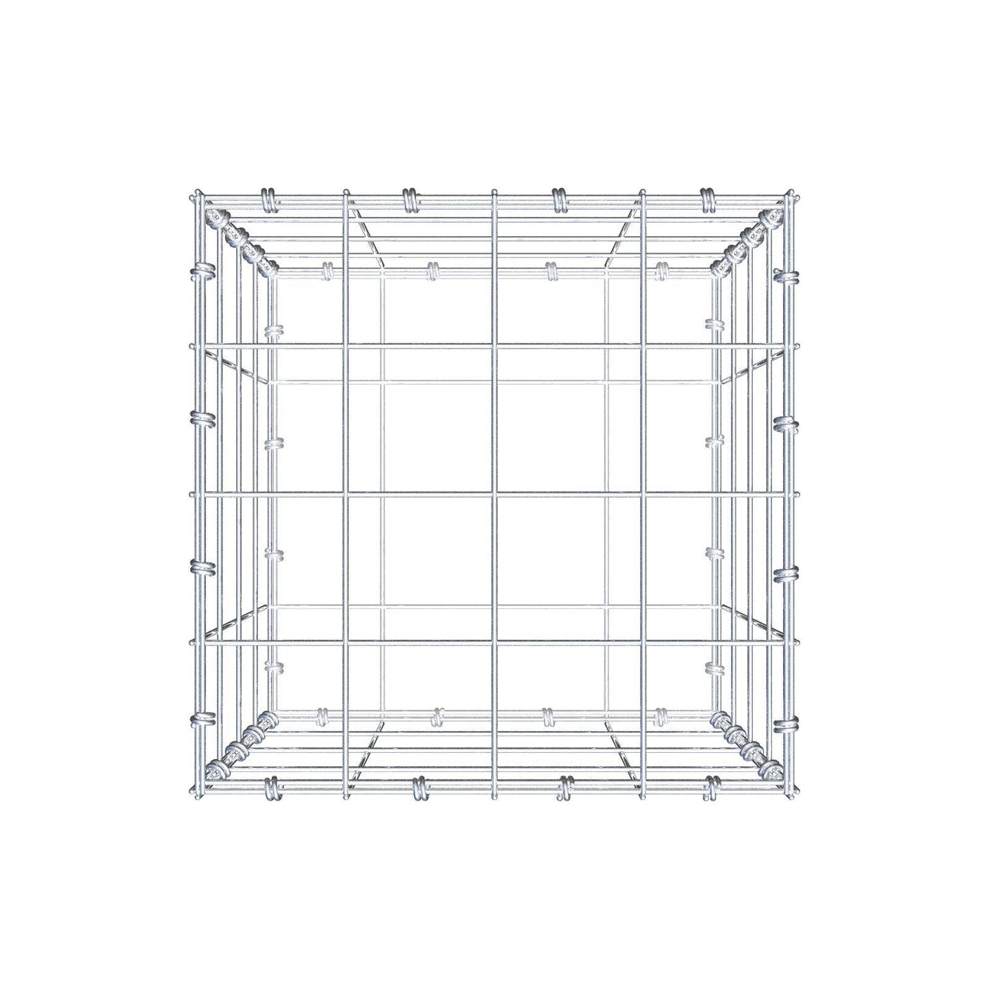 Gabione 40 cm x 40 cm x 40 cm (L x H x T), Maschenweite 10 x 10 cm, Spiralring