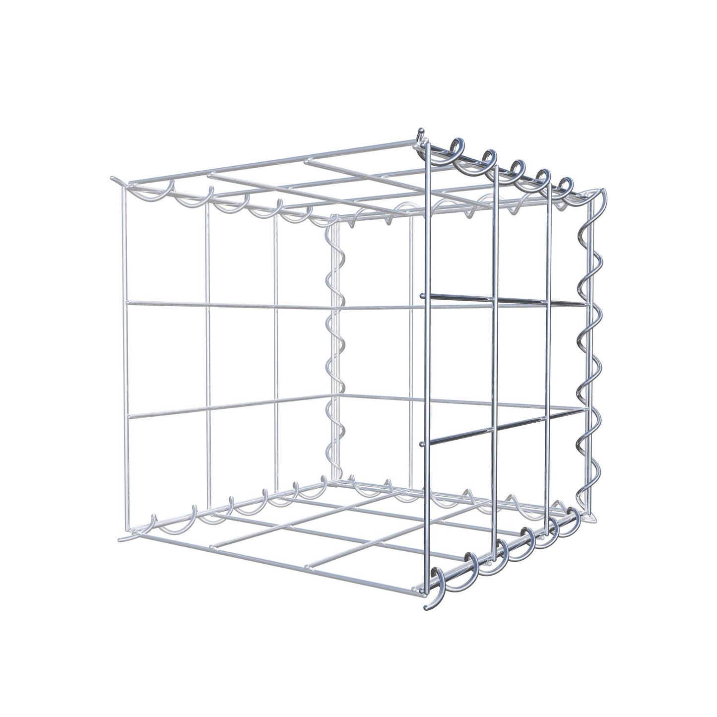 Gabbione aggiuntivo tipo 2 30 cm x 30 cm x 30 cm (L x A x P), dimensione maglia 10 cm x 10 cm, a spirale