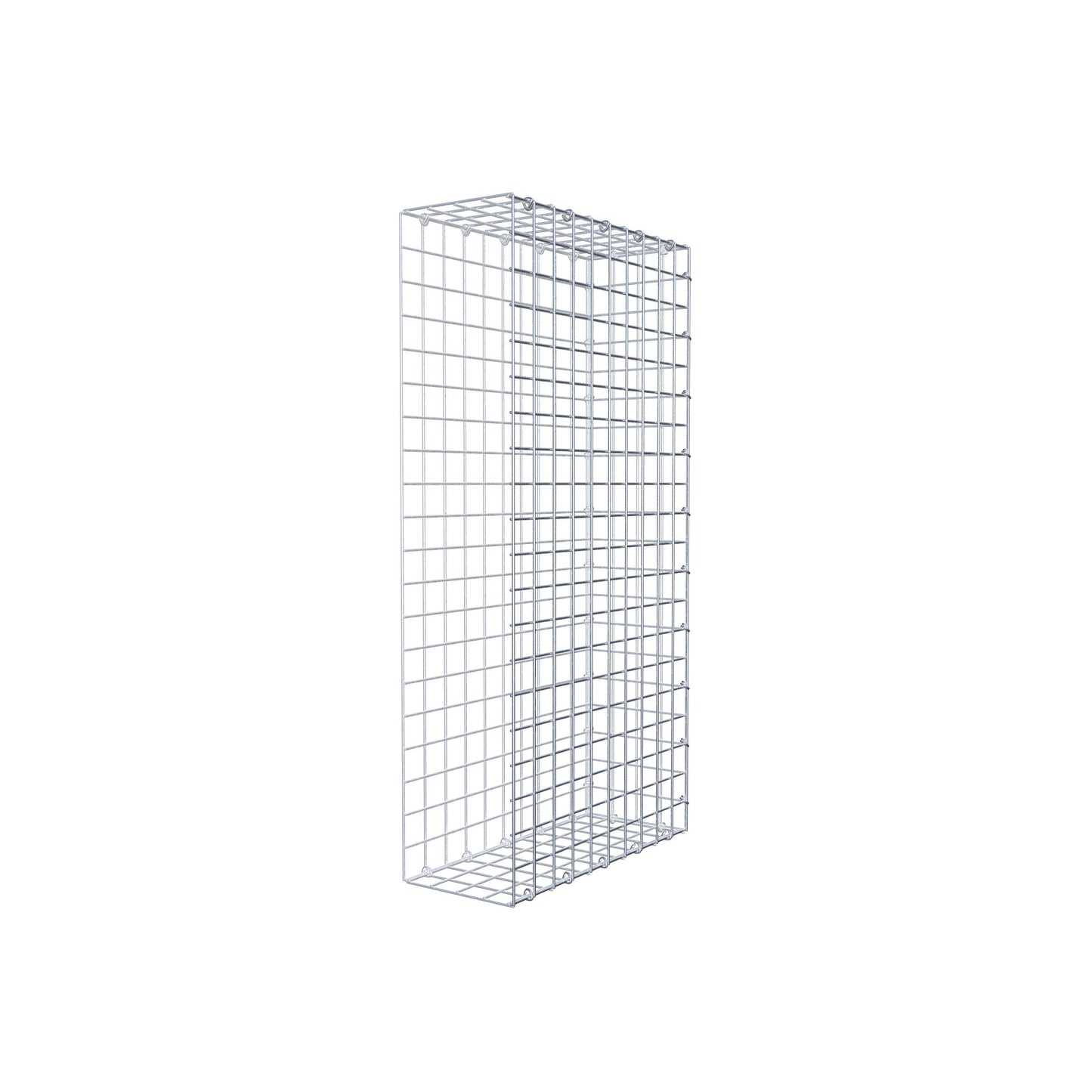 Mounted gabion type 2 100 cm x 50 cm x 20 cm (L x H x D), mesh size 5 cm x 5 cm, C-ring