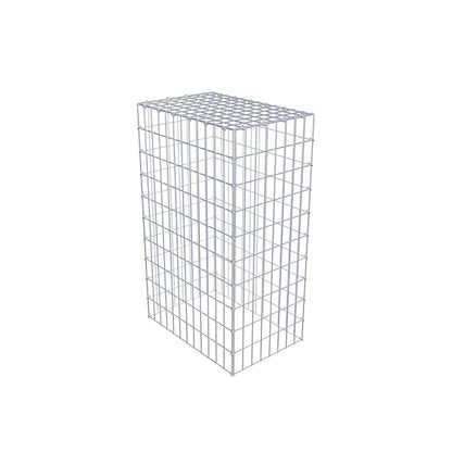 Gabião Tipo 3 100 cm x 60 cm x 40 cm (C x A x P), malhagem 5 cm x 10 cm, anel C