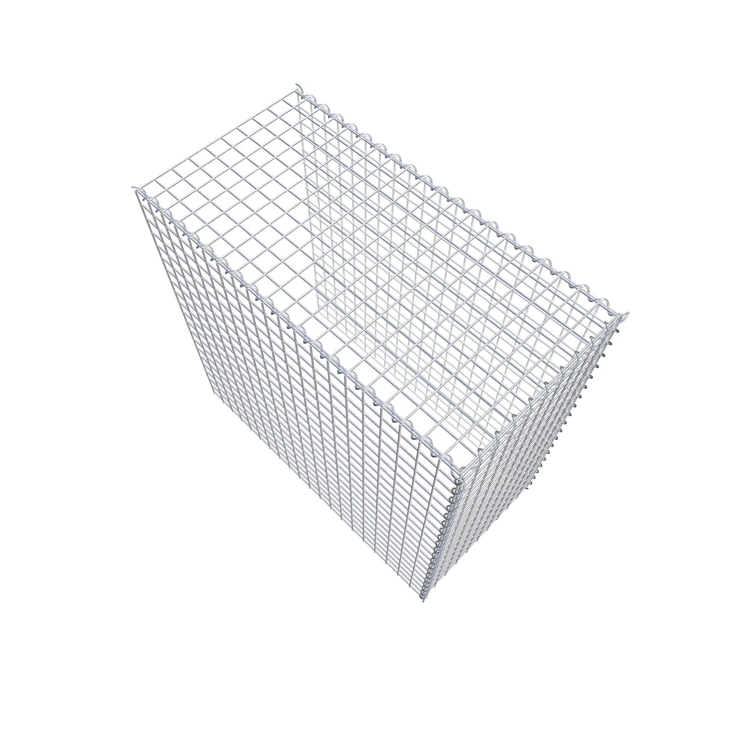 Gabion rapporté type 4 100 cm x 100 cm x 50 cm (L x H x P), mailles 5 cm x 5 cm, spirale