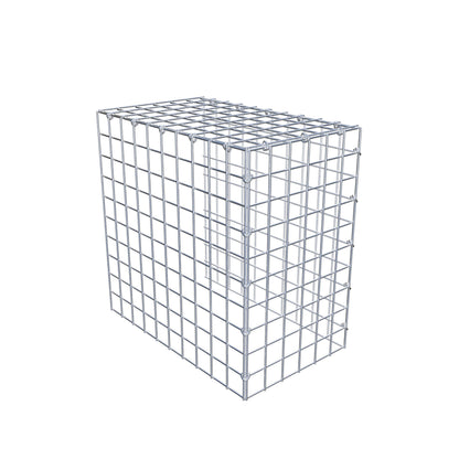 Monteret gabion type 4 50 cm x 50 cm x 30 cm (L x H x D), maskestørrelse 5 cm x 5 cm, C-ring