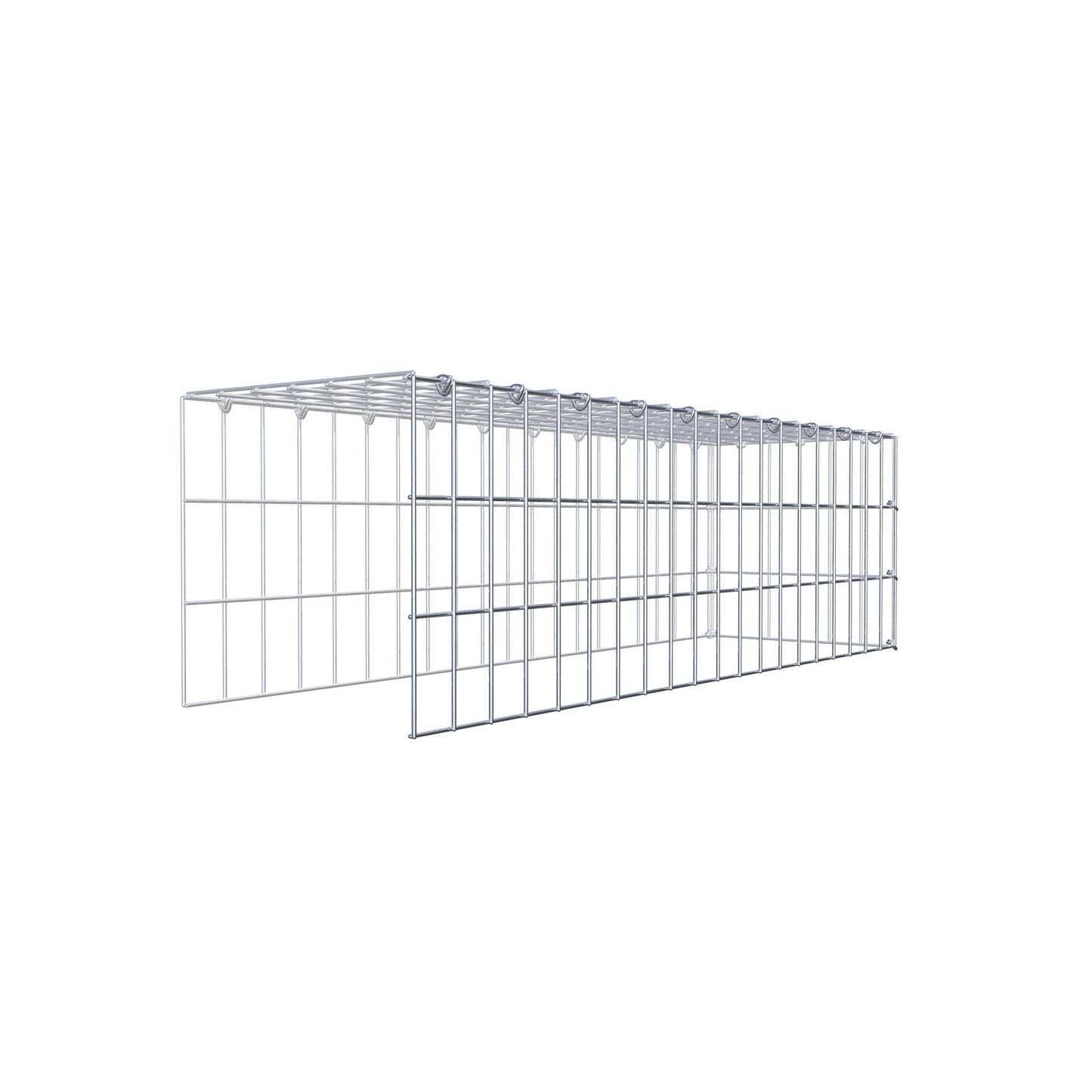 Fourche rapportée type 4 100 cm x 30 cm x 30 cm (L x H x P), mailles 5 cm x 10 cm, anneau C
