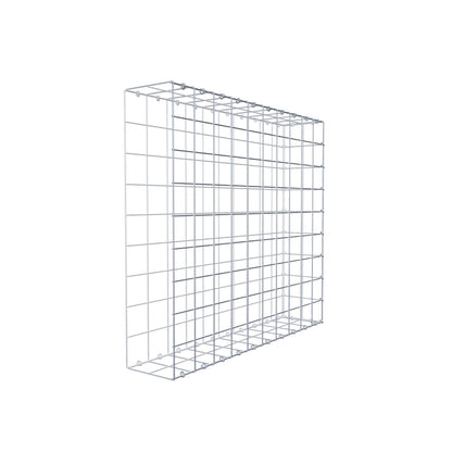 Monteret gabion type 2 100 cm x 90 cm x 20 cm (L x H x D), maskestørrelse 10 cm x 10 cm, C-ring