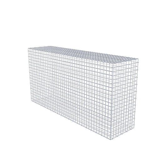 Gavión 200 cm x 100 cm x 50 cm (L x A x P), luz de malla 5 x 5 cm, anillo en espiral