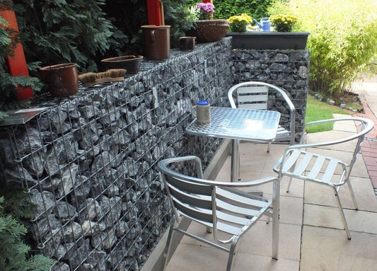 Schanskorf 100 cm x 100 cm x 20 cm (L x H x D), maaswijdte 5 cm x 10 cm, spiraalvormig