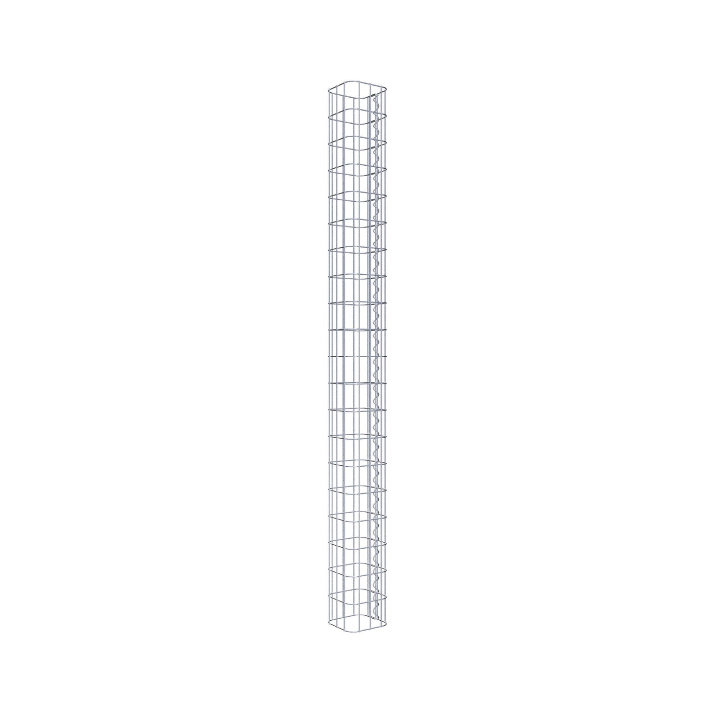 Schanskorfzuil vierkant 17 cm x 17 cm, 200 cm hoog, MW 5 cm x 10 cm
