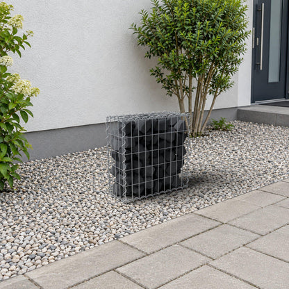 Gabião 50 cm x 50 cm x 20 cm (C x A x P), malhagem 5 cm x 10 cm, espiral