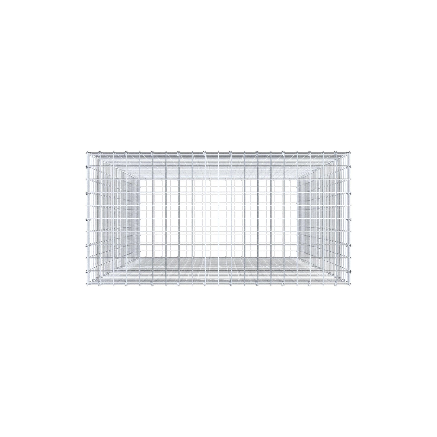 Gavión 200 cm x 100 cm x 50 cm (L x A x P), malla 5 cm x 5 cm, anillo en C
