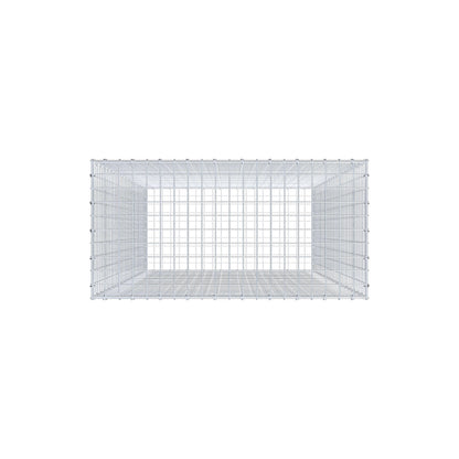 Gavión 200 cm x 100 cm x 50 cm (L x A x P), malla 5 cm x 5 cm, anillo en C
