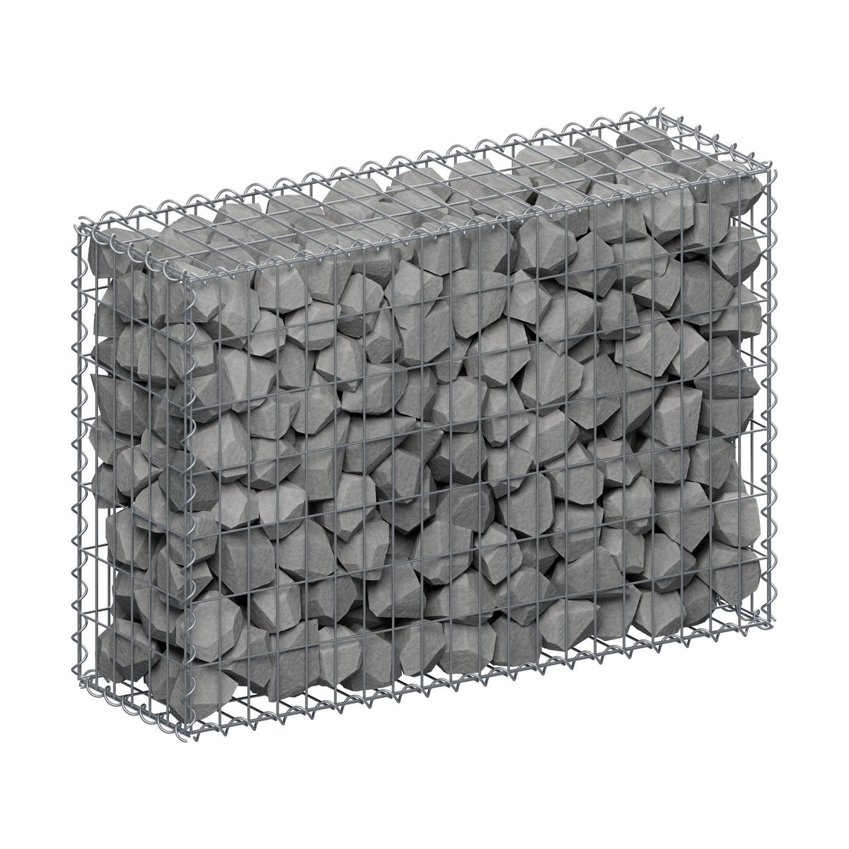 Gabion 100 cm x 70 cm x 30 cm (L x H x D), mesh size 5 cm x 10 cm, spiral