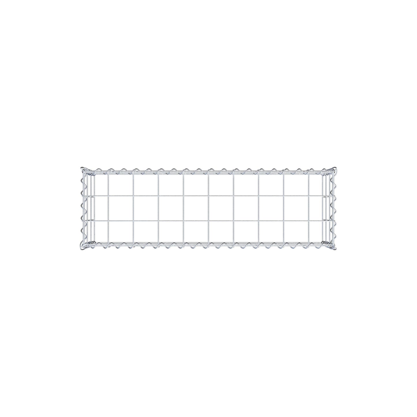 Gabion rapporté type 3 100 cm x 30 cm x 30 cm (L x H x P), mailles 10 cm x 10 cm, spirale